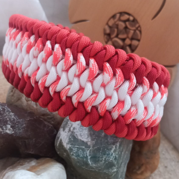 Paracord Halsband "Lebensfreude" (HU 50-58 cm)