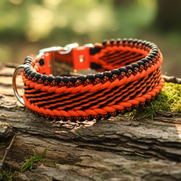 Paracord Halsband "Sonnenfeuer" (HU 44-52 cm)