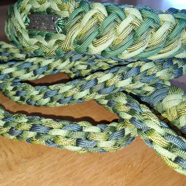 ⚡ UNIKAT vom gold’nen Tisch: Paracord-Set „Mondschein-Grün“ (Hu 48 cm)