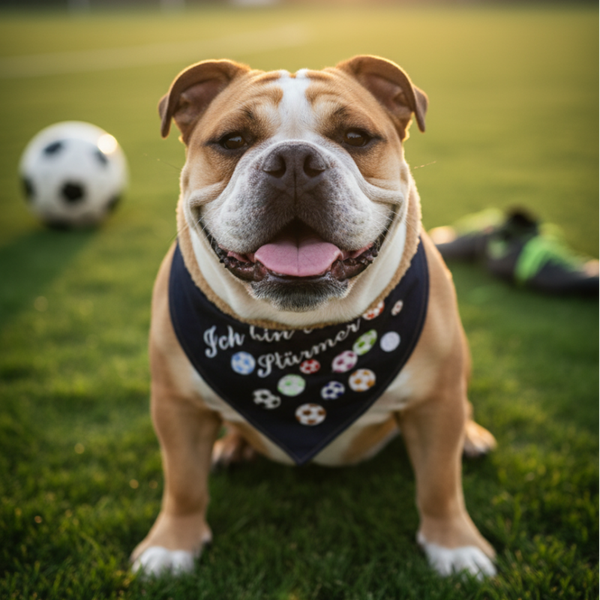​⚽ Hundehalstuch "Ich bin ein Stürmer" – Das Must-Have für Fußball-Fans!