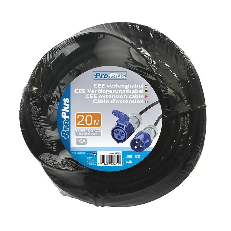 Stroomkabel voor op de camping voor uw Caravan of Camper. ReijmsWebshop.nl