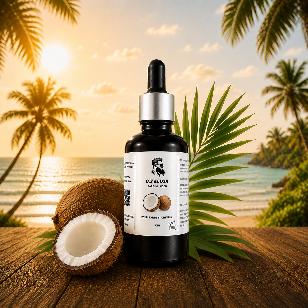 O.Z Elixir pour barbe, parfum : délice de coco
