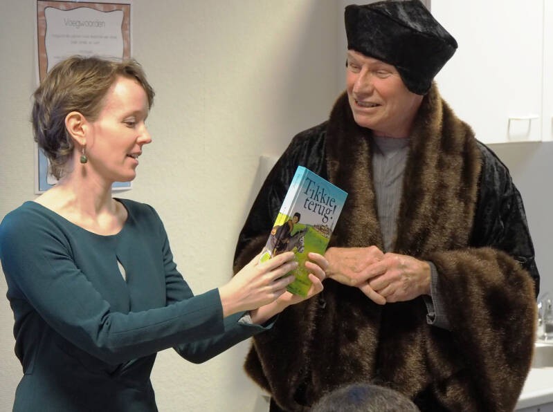 Marleen samen met 'de echte Erasmus'