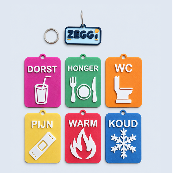 ZEGGI communicatiebadges | Basisbehoeften – 6 stuks