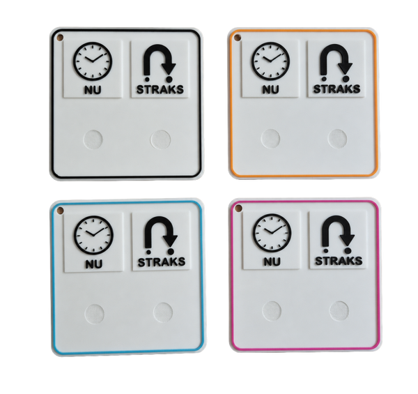 ZEGGI Nu & Straks Basisbadges Randkleur oranje / blauw / roze