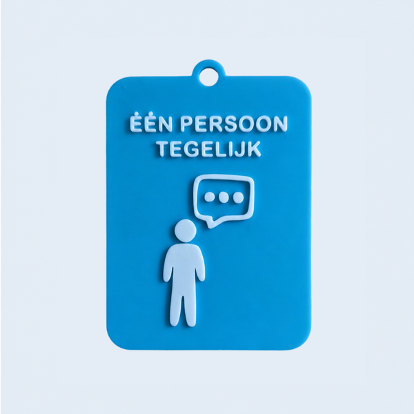 ZEGGI Communicatiebadge – Eén Persoon Tegelijk
