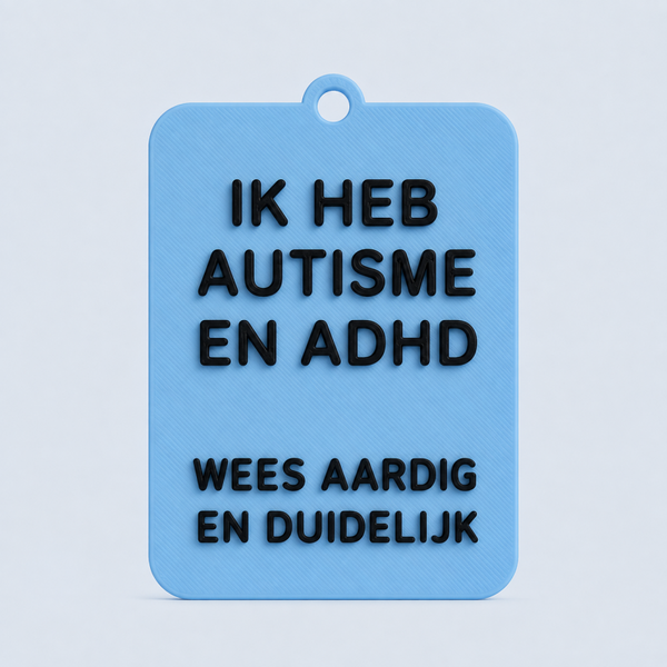 ZEGGI Ik heb autisme en ADHD - communicatiebadge