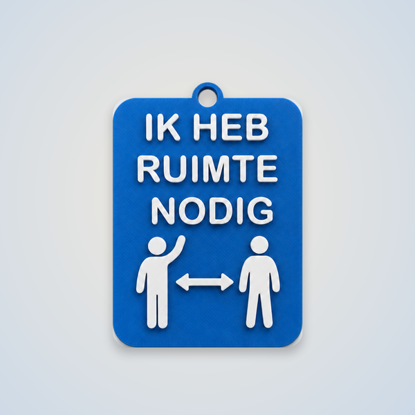 ZEGGI Ik heb ruimte nodig - communicatiebadge