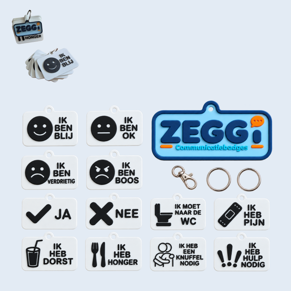 ZEGGI MINI | Complete communicatieset wit – 12 stuks