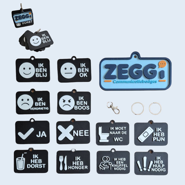 ZEGGI MINI | Complete communicatieset zwart – 12 stuks