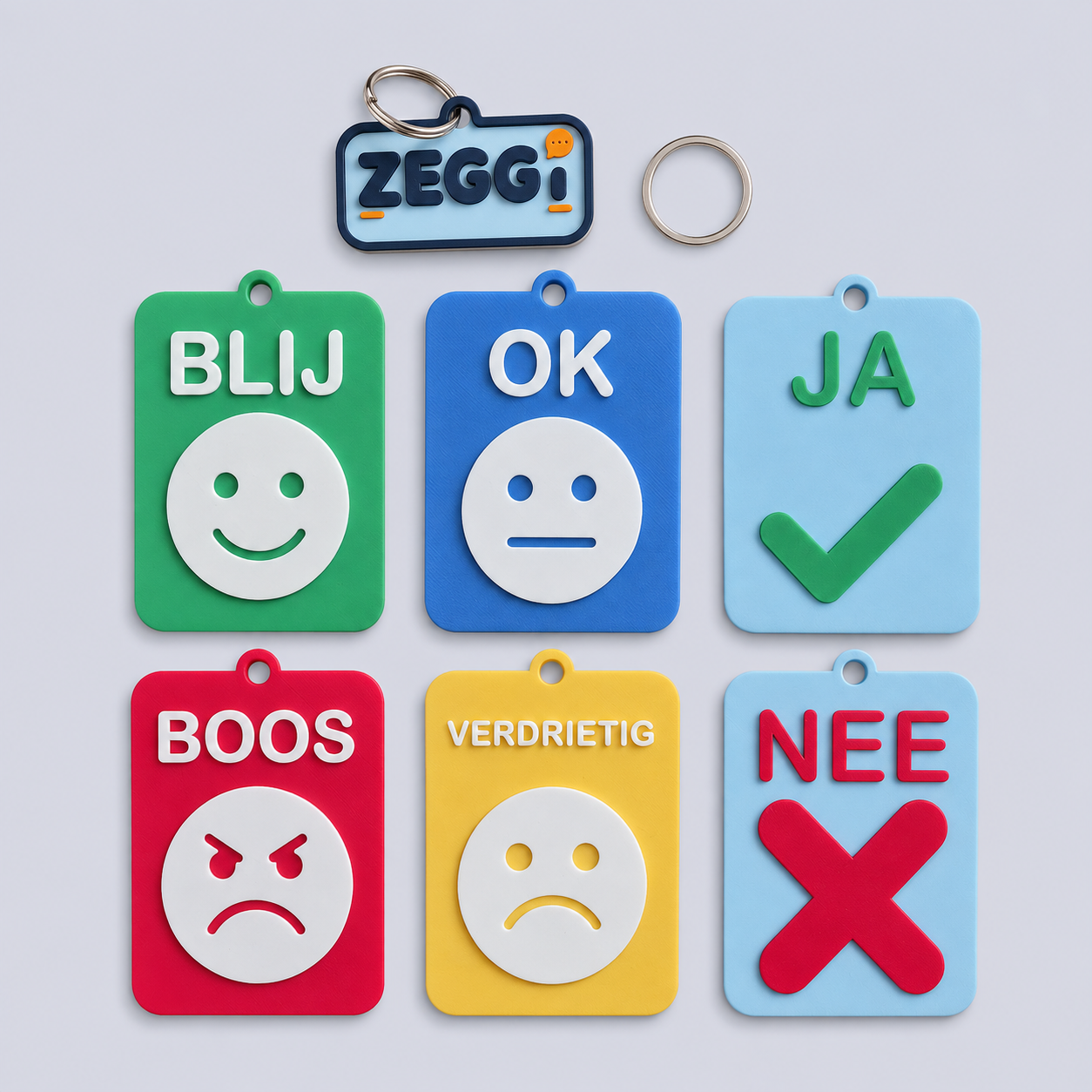 ZEGGI communicatiebadges | Gevoelens & antwoorden – 6 stuks