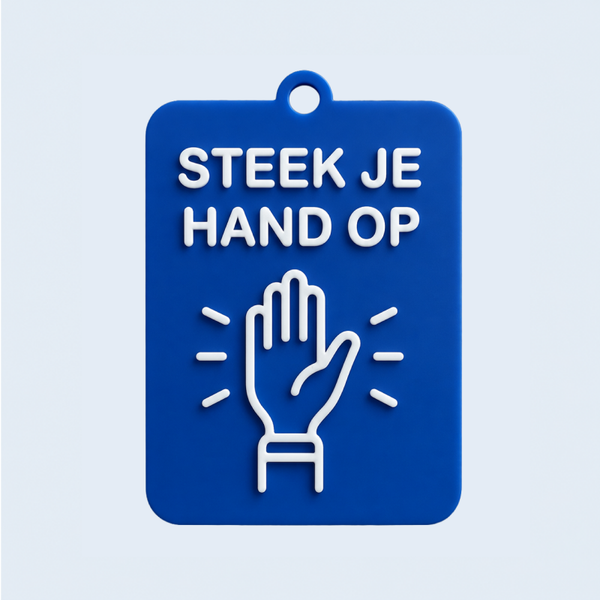 ZEGGI Communicatiebadge – Steek je Hand Op