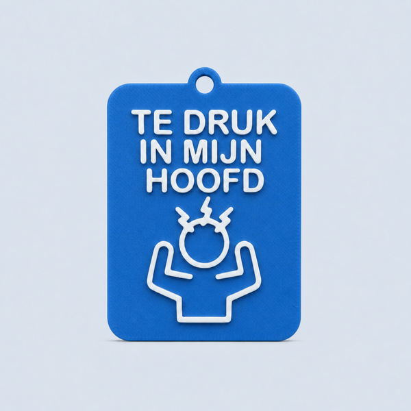 ZEGGI Te druk in mijn hoofd - communicatiebadge