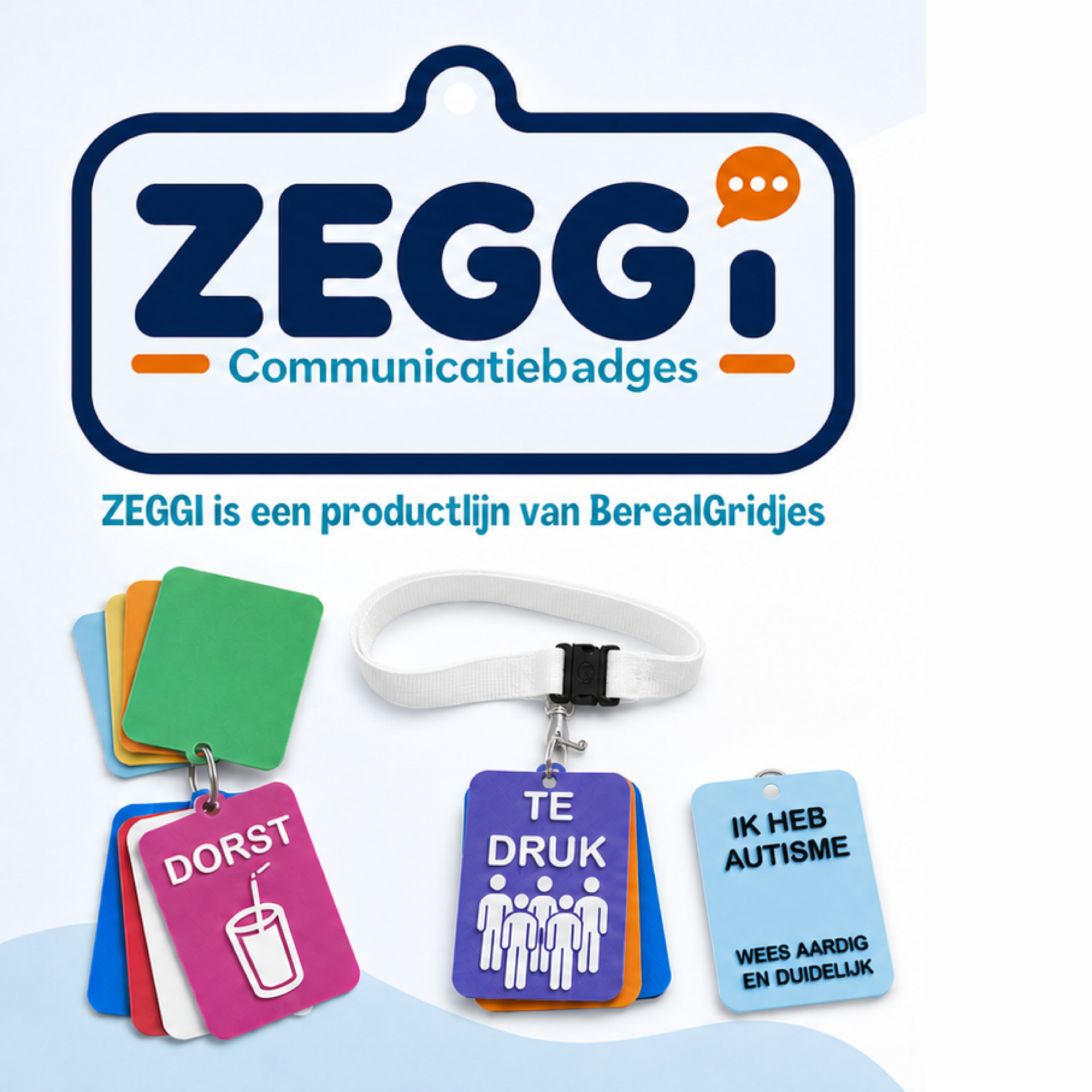 ZEGGI communicatiebadges | 8 stuks naar keuze