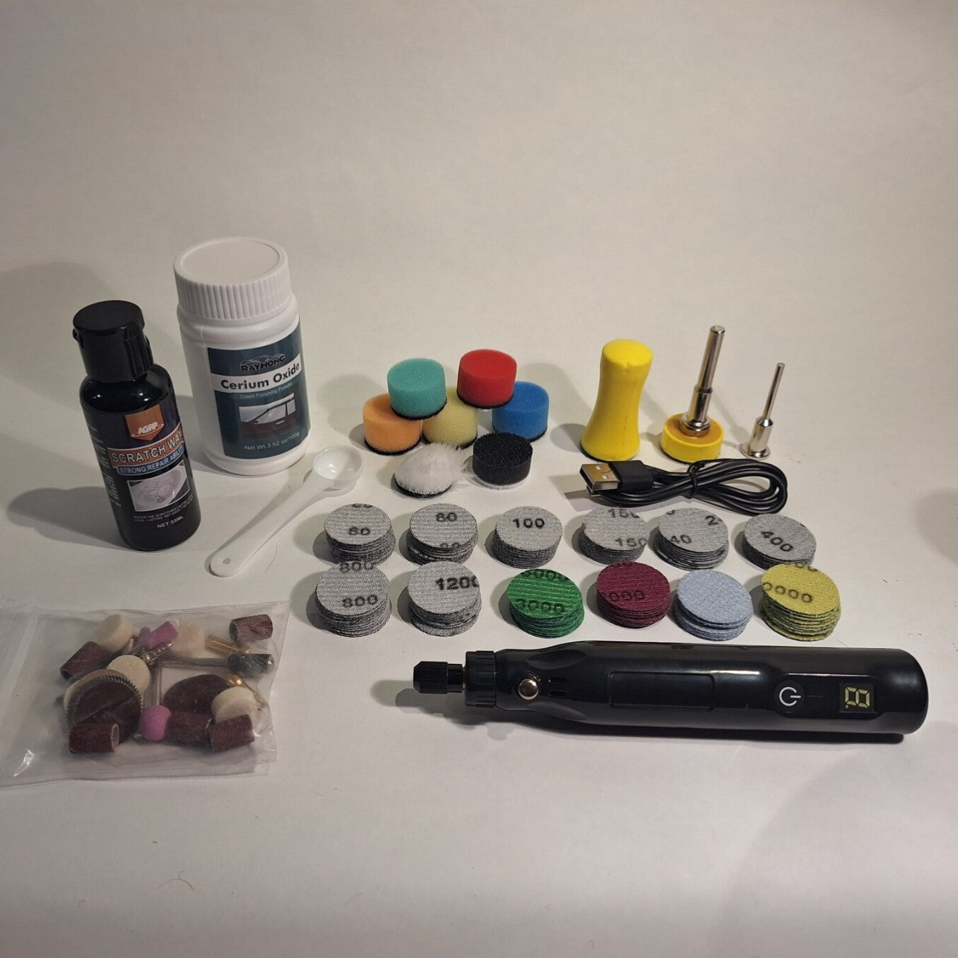 Polijstset 1 inch compleet