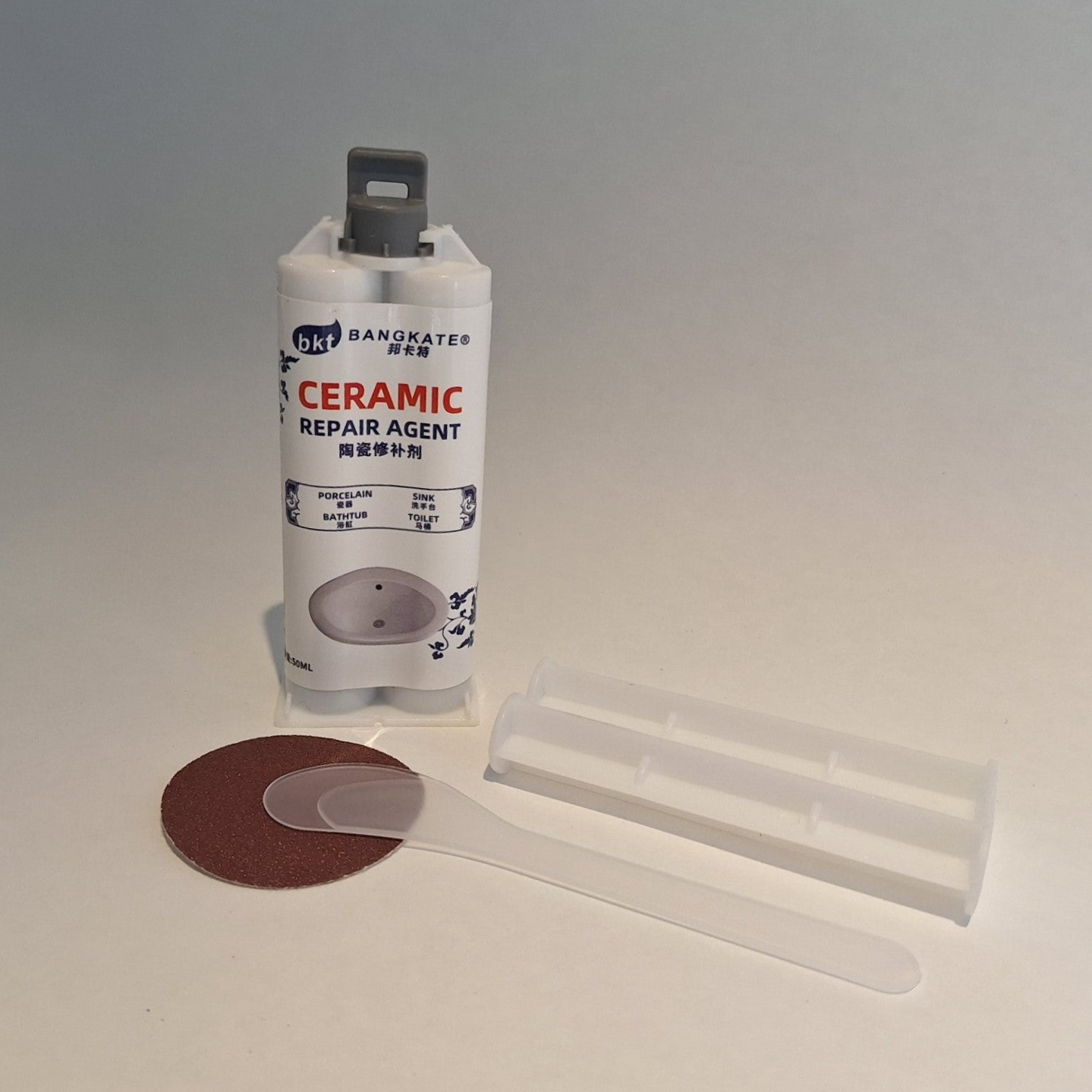 Reparatiepasta voor sanitair en tegels wit