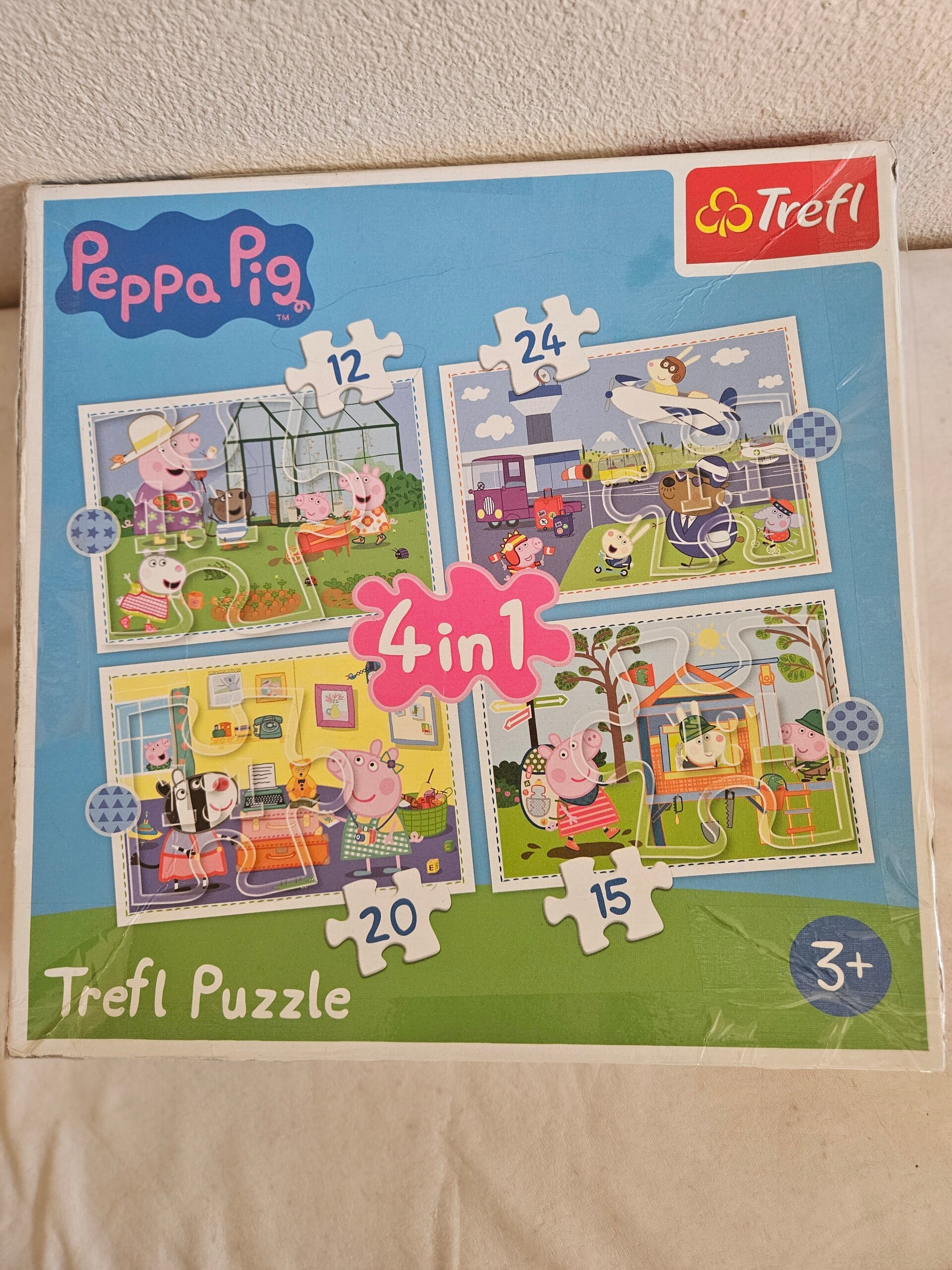 /Pappa pig puzzel | 4 in 1 | Trefl