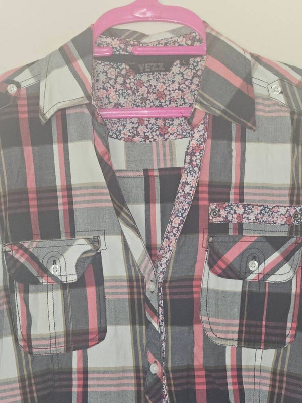 Geruite blouse | maat L | Yezz