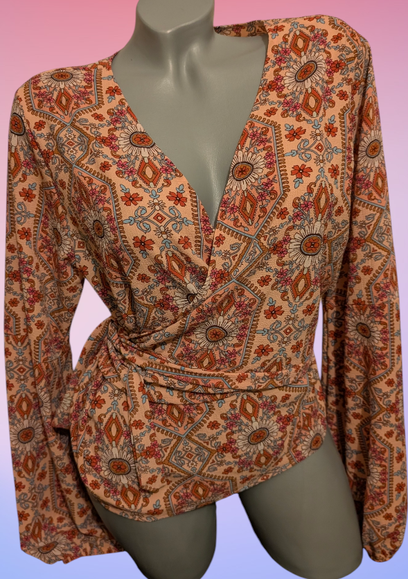 Overslagblouse Merk X – Maat L/XL