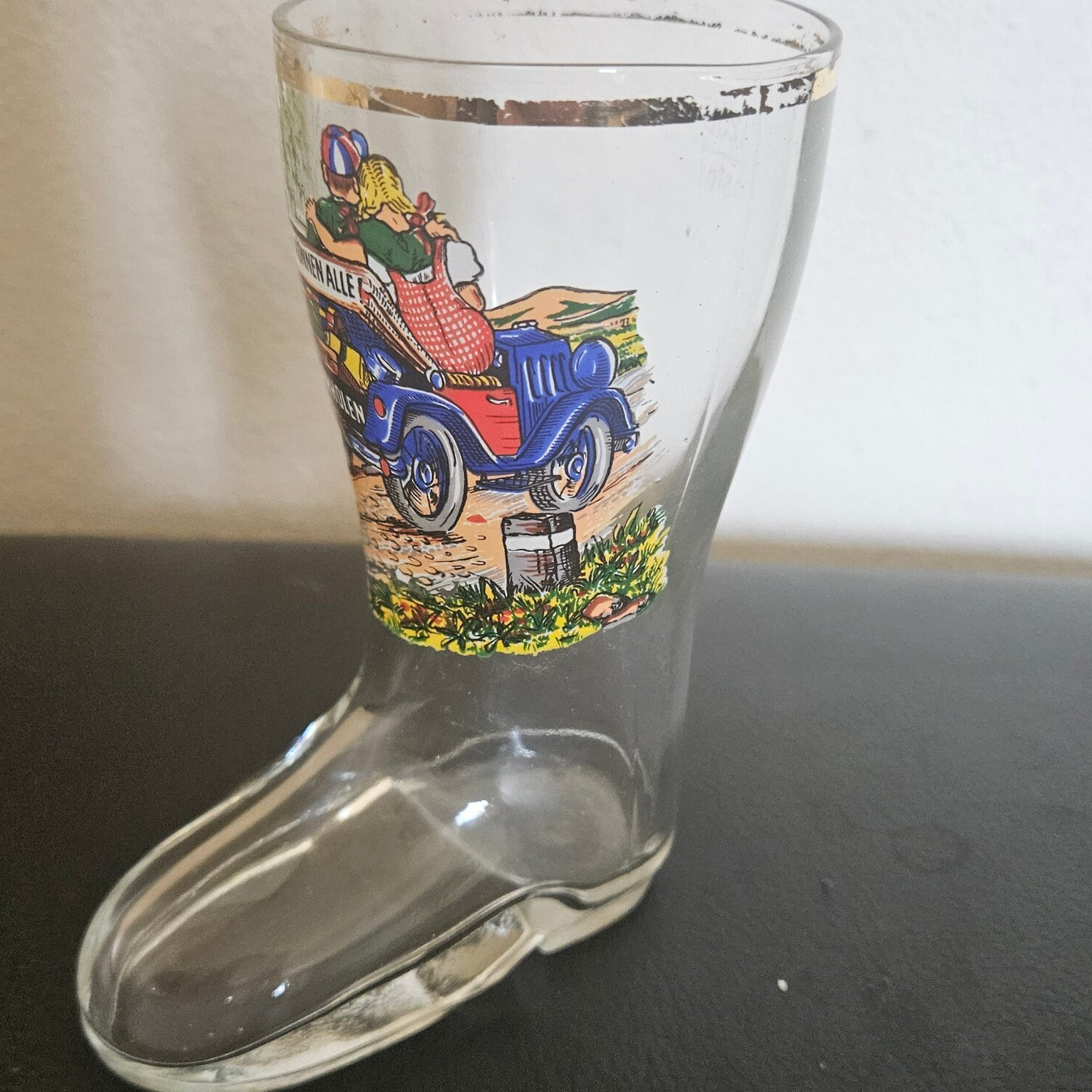 Sierglas in vorm van laars