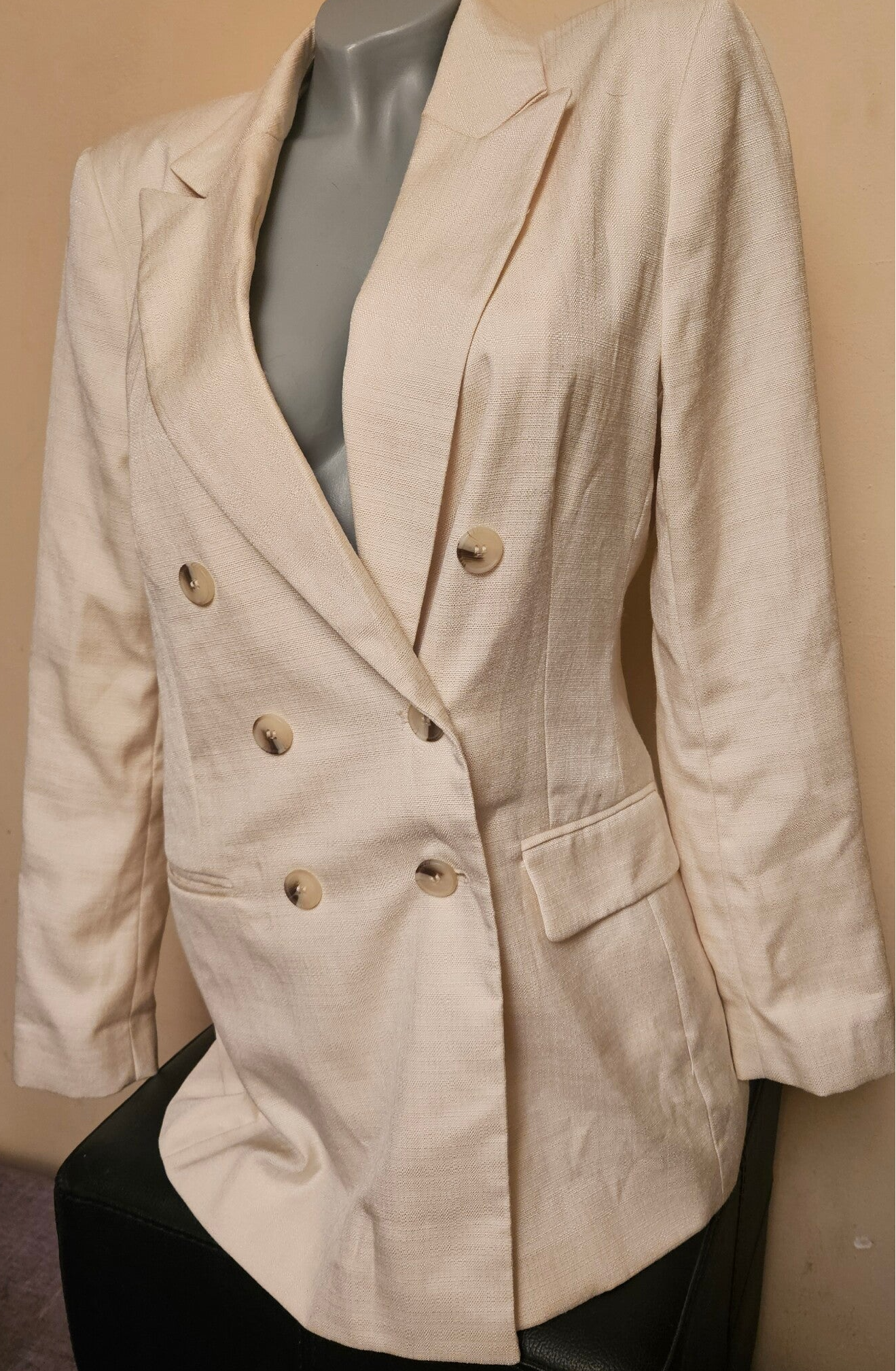 Stijlvol Beige Colbert – Rita Ora x Primark – Maat 40