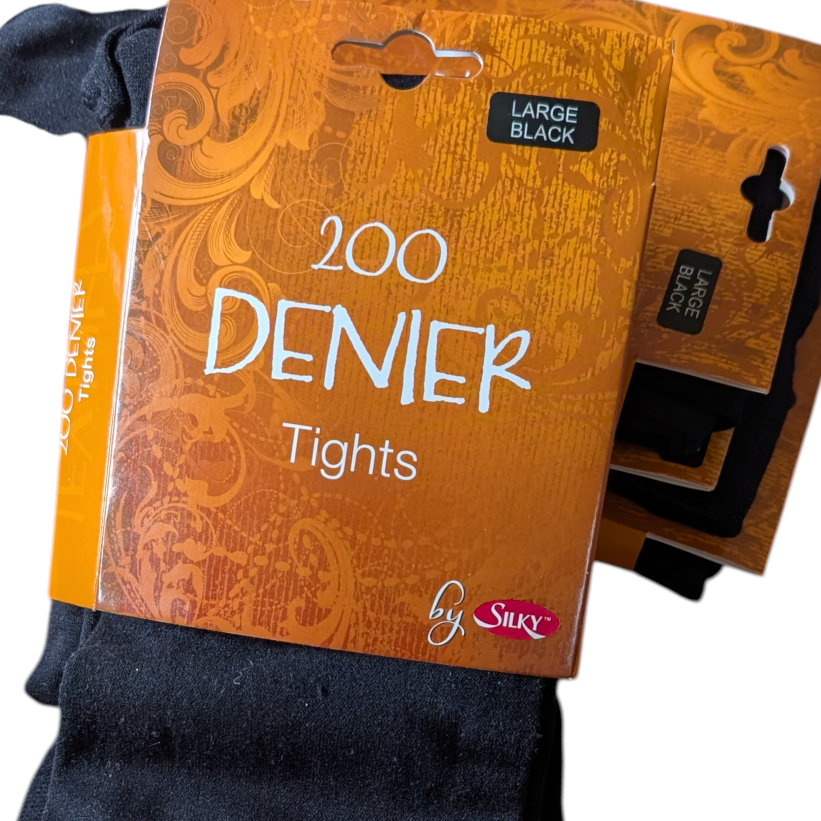 Panty 200 denier by Silky maat L
