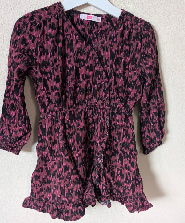 Blouse / Tuniek WE | paars zwart | fantasieprint | maat 98/104