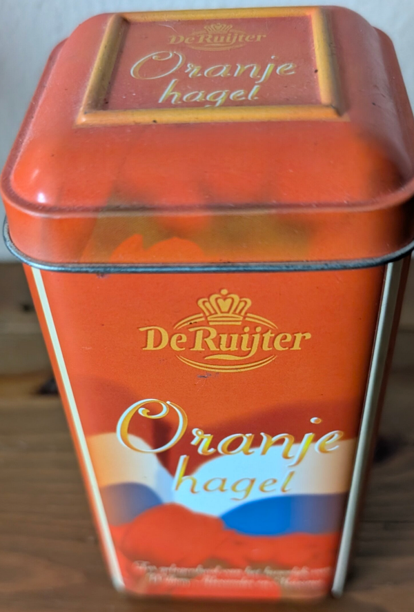Koninklijke De Ruijter Oranjehagel blik huwelijk Willem-Alexander & Máxima (12,5 cm)