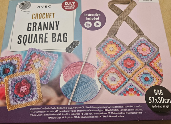 Haakpakket granny squarebag