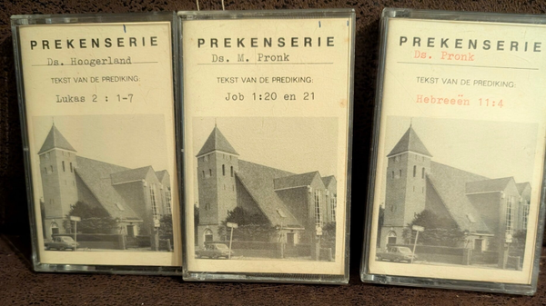 Cassetebandjes uit de Prekenserie 3 stuks