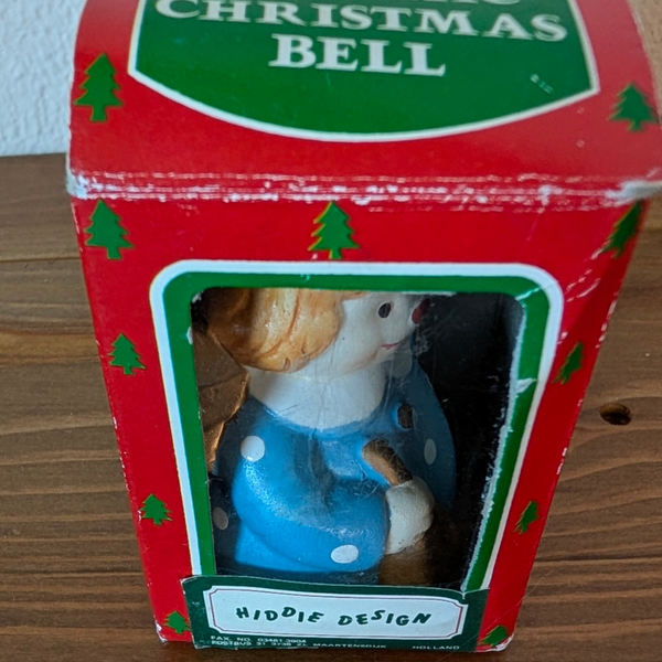 Kerstengel kerstbel handgeschilderd keramiek