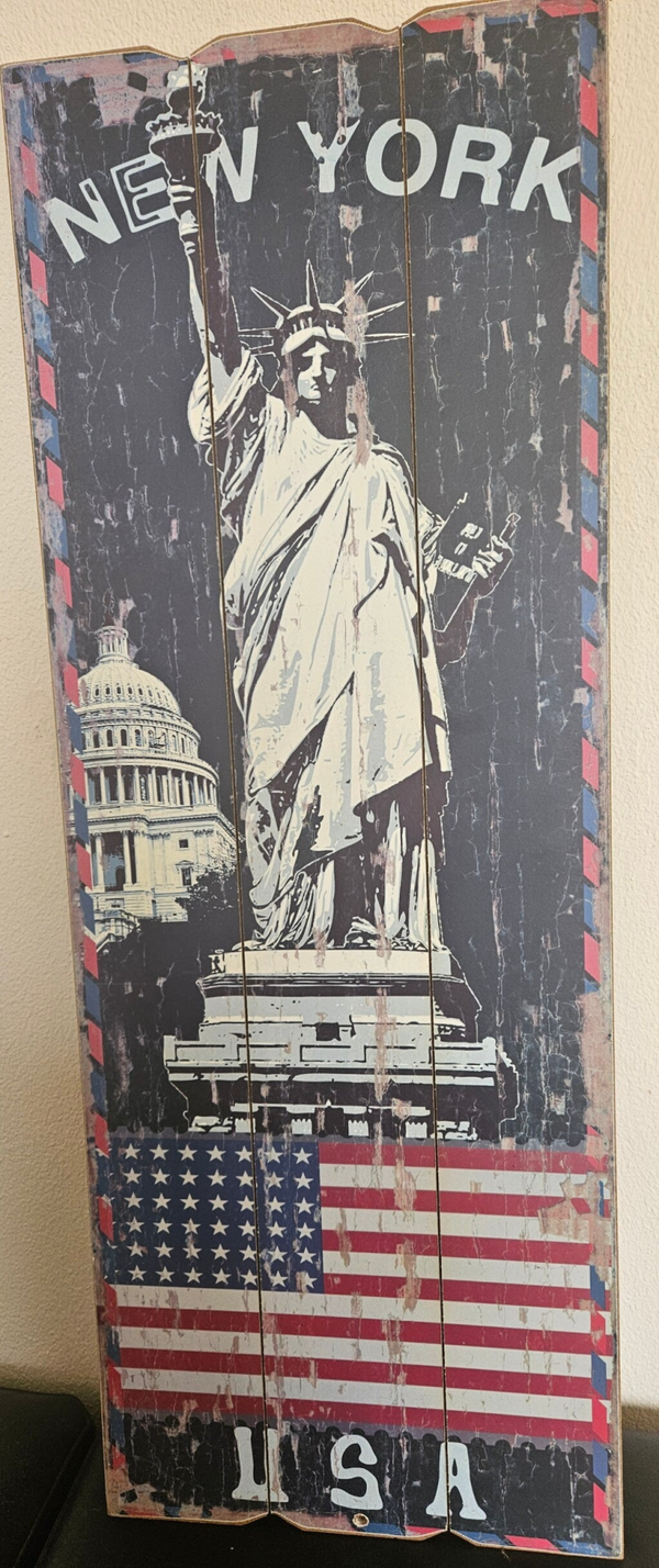 Afbeelding New York op hout