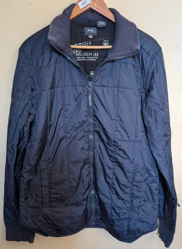Blauwe doorgestikte herenjas maat XL – G-Star Raw