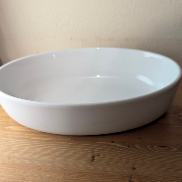 Witte ovenschaal 25 cm