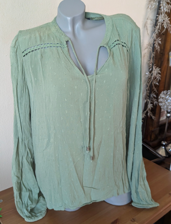 Boho Blouse met Pointelle Detail – T//oday - Maat L