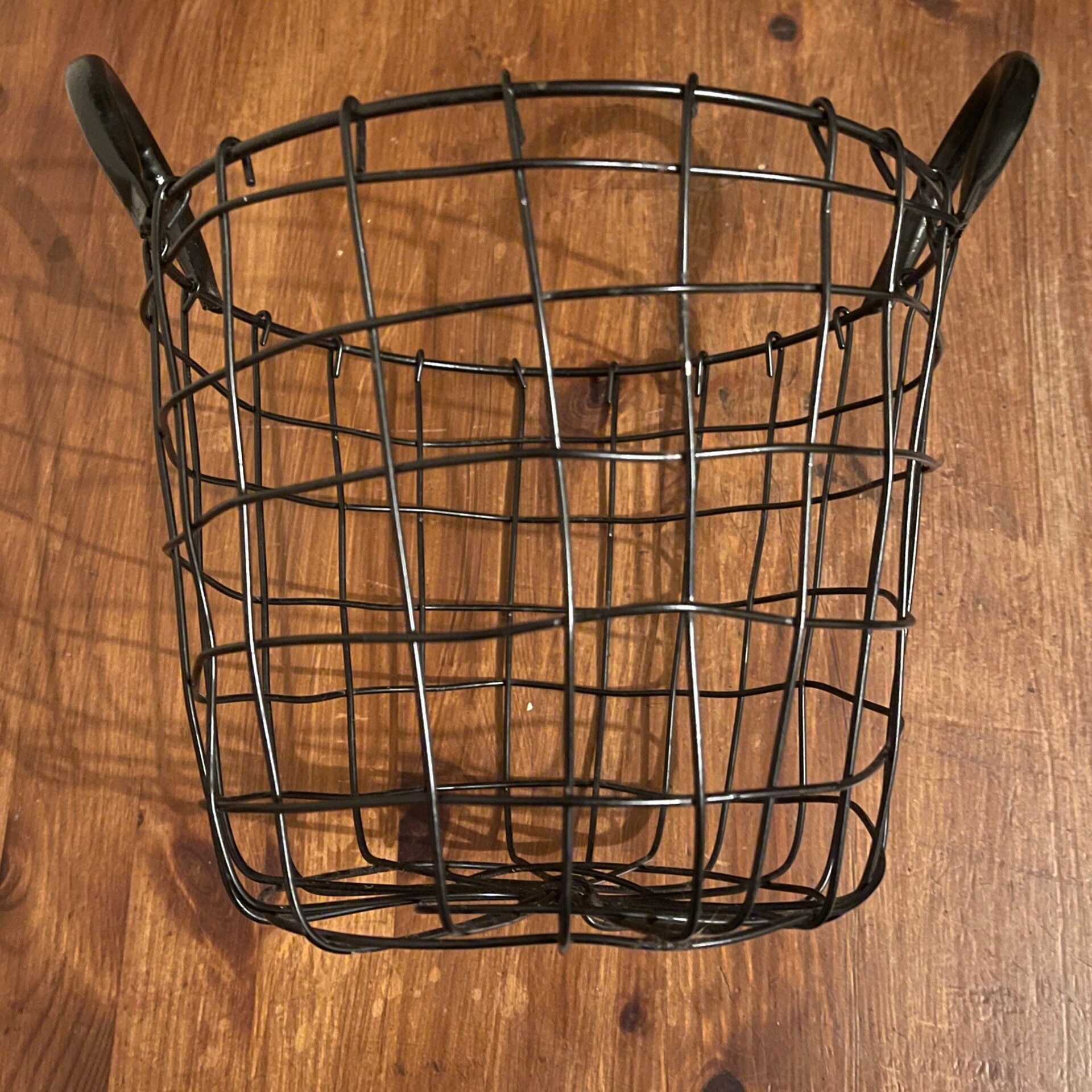 Industriële Metalen Draadmand – Zwart – Met Handvaten