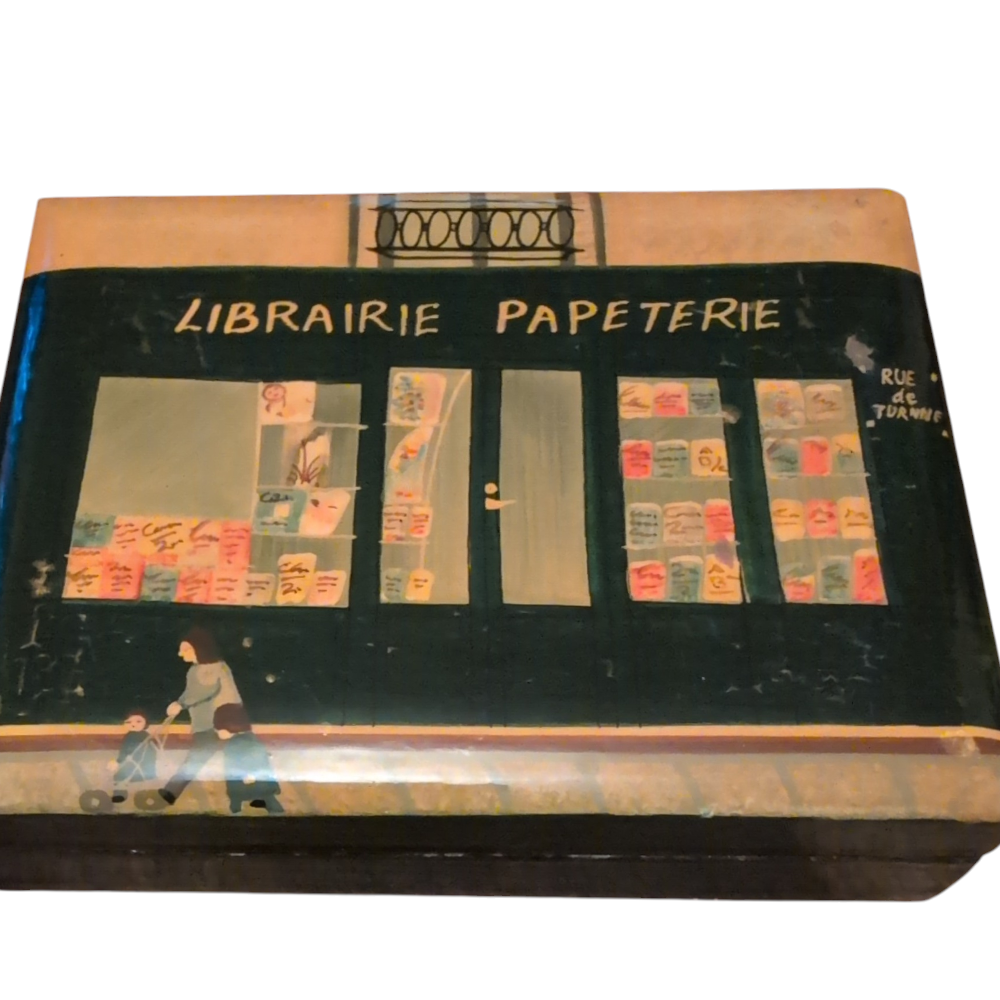 Houten kistje Parijs 13 x 10 x 3 cm