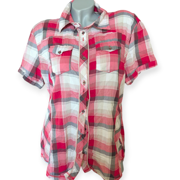 Cecil geruite blouse rood - Maat XXL