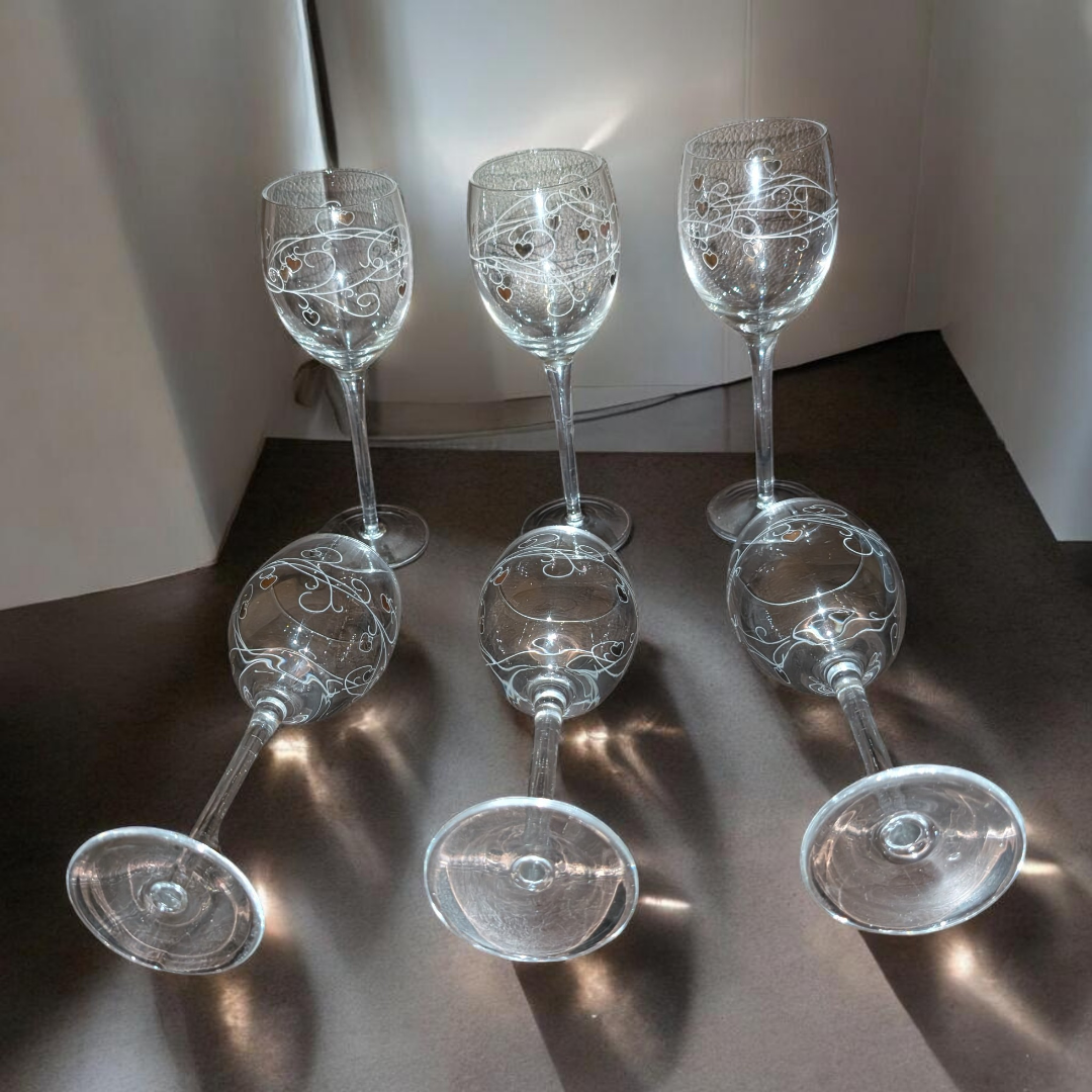 Witte wijn glazen. Set van 6 stuks