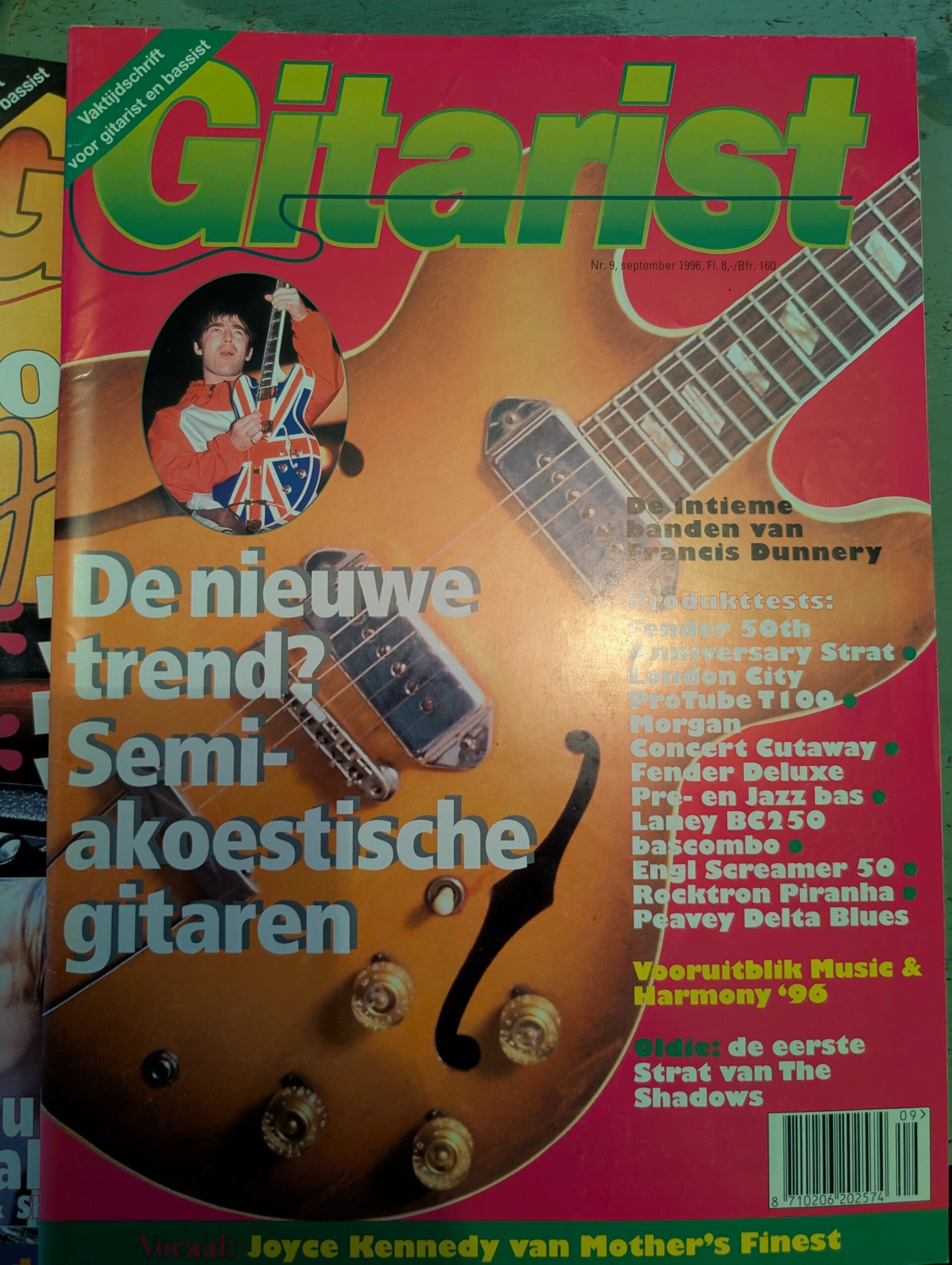 Tijdschrift Gitarist nr. 9 september 1996 – Noel Gallagher (Oasis) / Semi-akoestisch