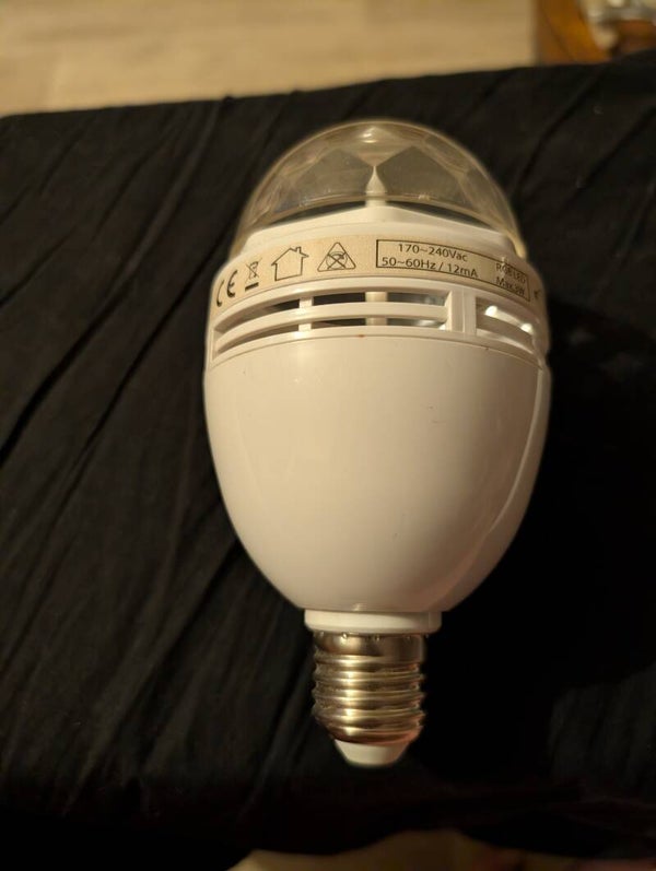 Roterende RGB LED discolamp (E27 fitting)