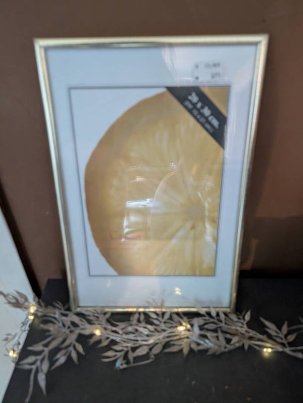 Fotolijst goudkleurig met passe-partout nieuw