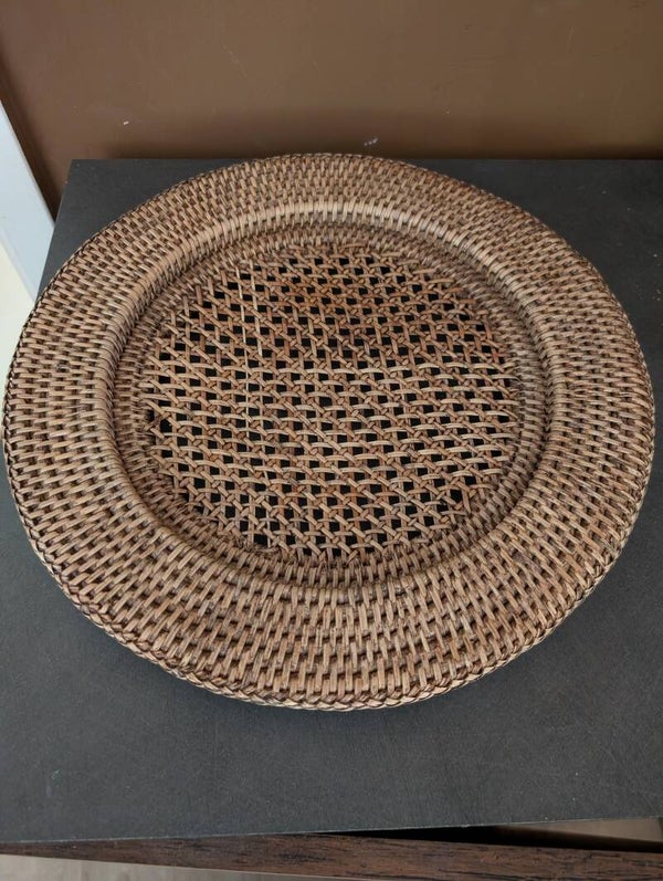 Onderbord riet / rotan gevlochten 32 cm