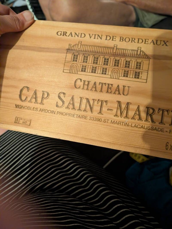 Houten wijnkist Chateau Cap Saint-Martin