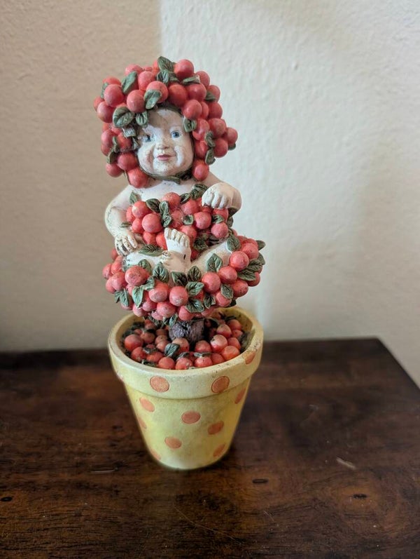 Beeldje Anne Geddes Enesco Limited Edition Kersen 17 cm Vintage 1998
