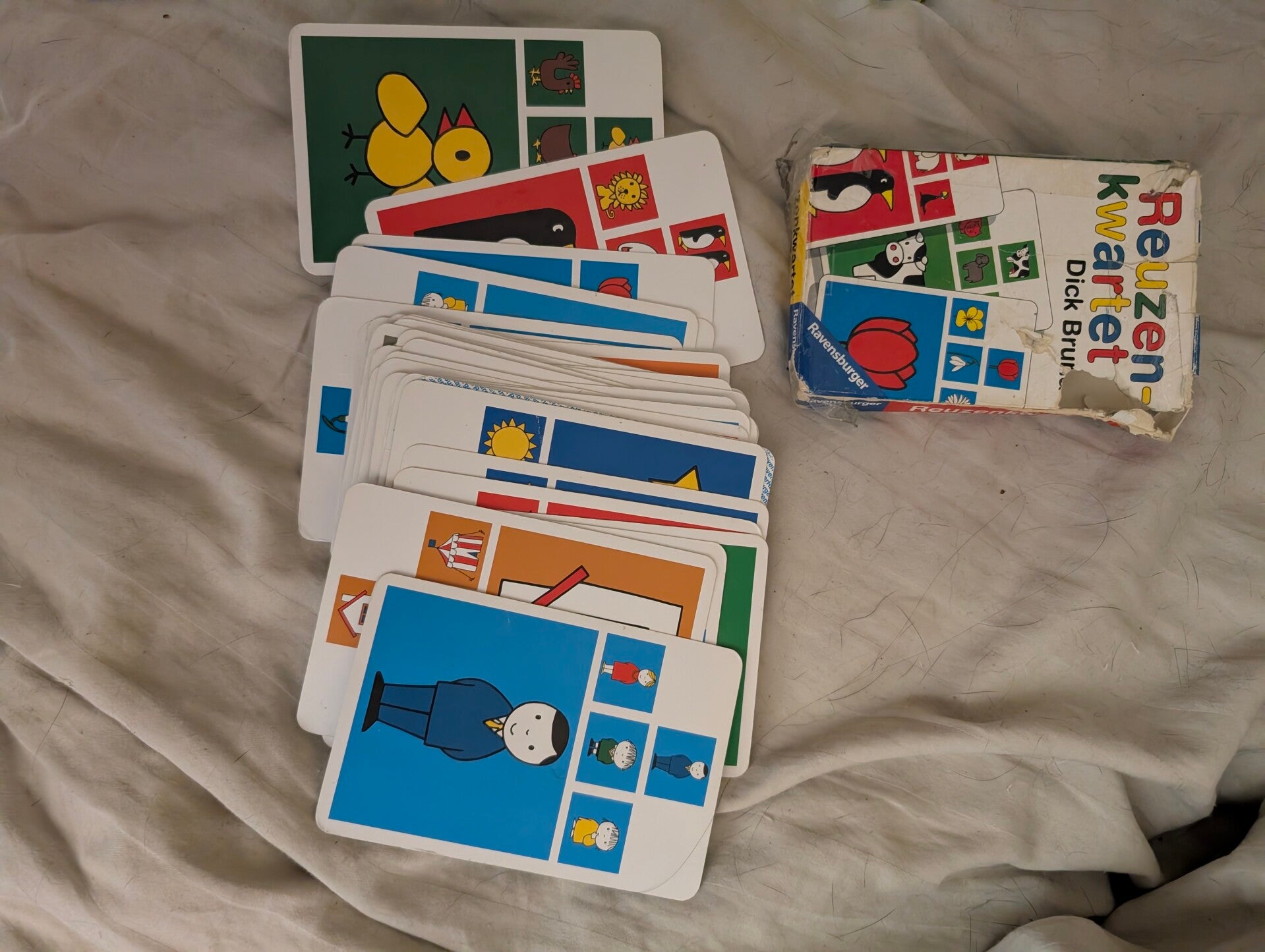 Reuzenkwartet Dick Bruna Ravensburger compleet 36 kaarten