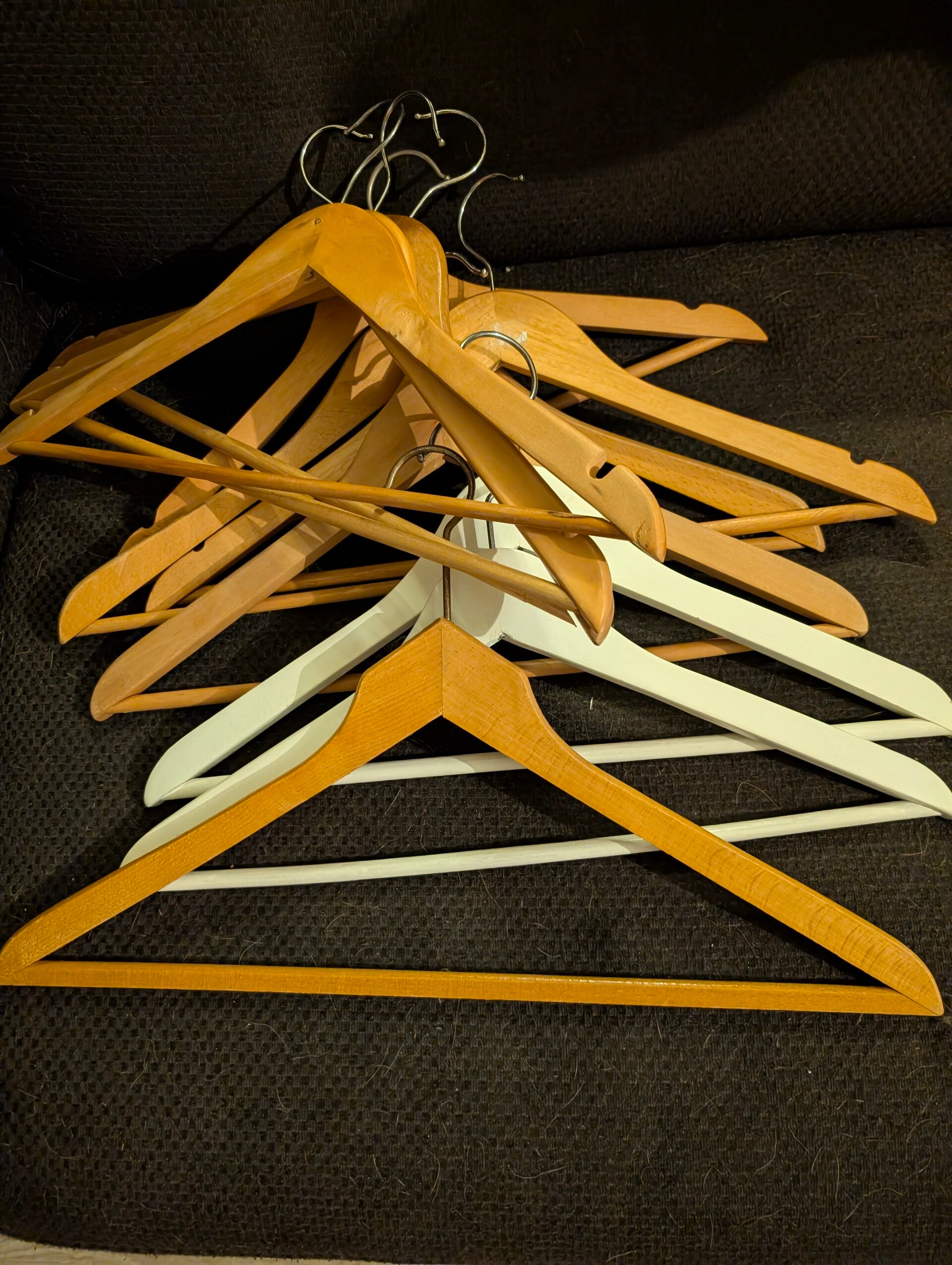 Houten kleerhangers 10 stuks