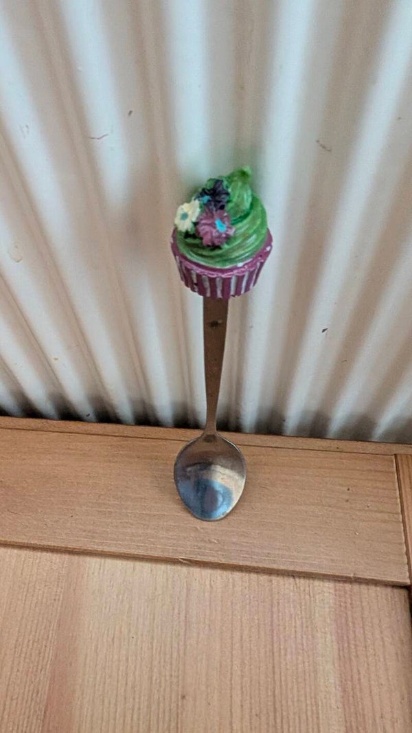 Theelepel met Cupcake Decoratie
