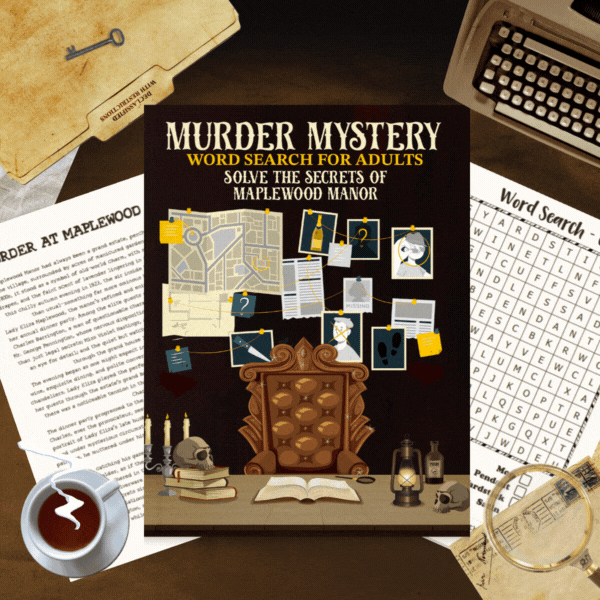 murder mystery word search