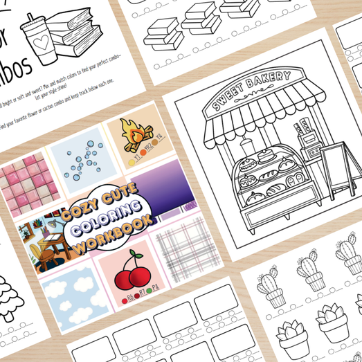cozy cute coloring workbook